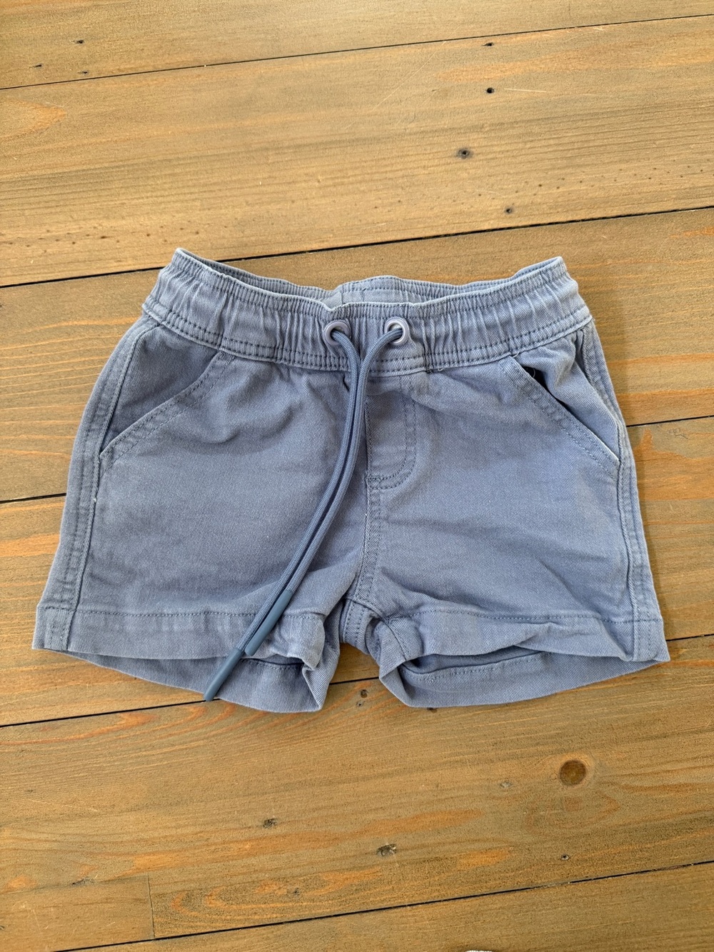 Little Bipsy Slate Blue Drawstring Kids Shorts - 4-5T